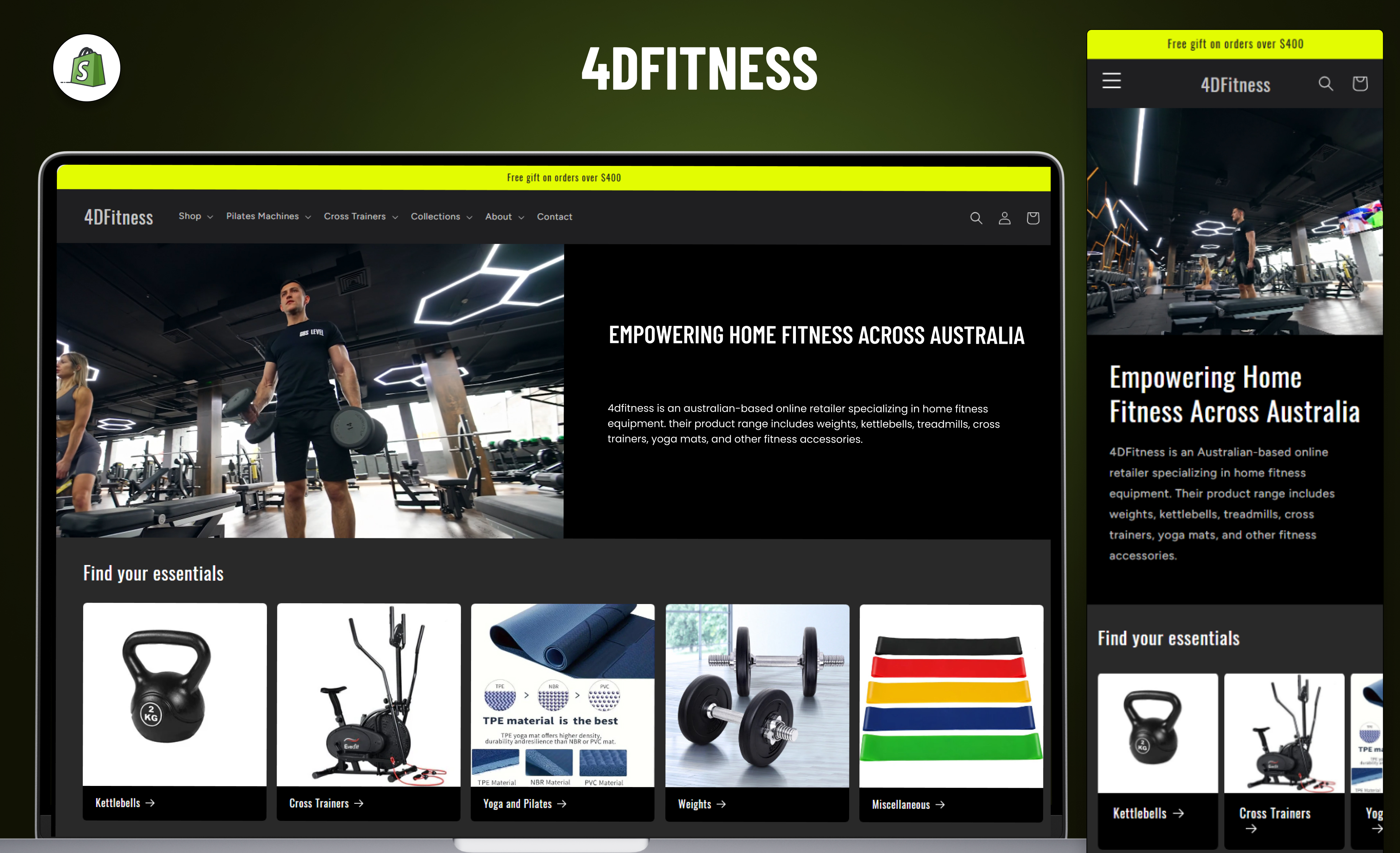 4DFitness — E-commerce